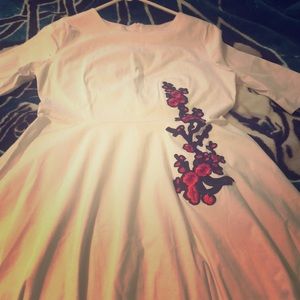 White Flare Out dress